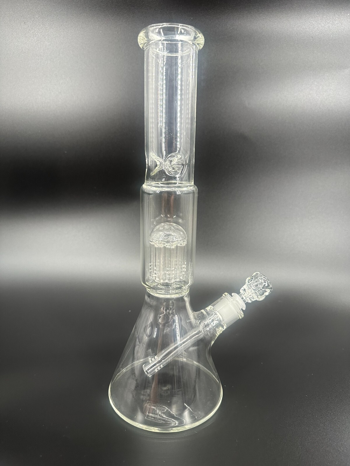 18 Inches Heavy Thick Glass Bong Water Pipe Hookah Bongs with Skull catcher Blue