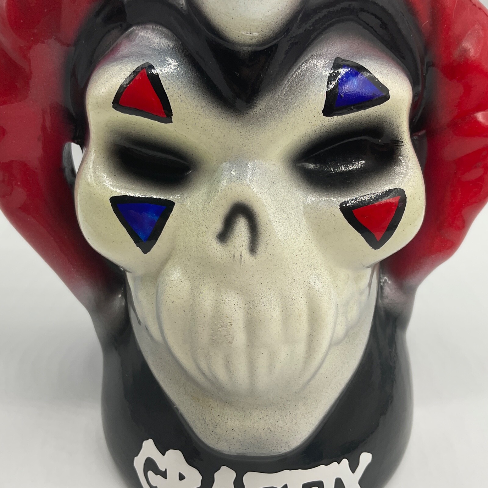 Graffix Bong Base Water Pipe Ceramic Clown Jester Screw On VTG 1990s EUC
