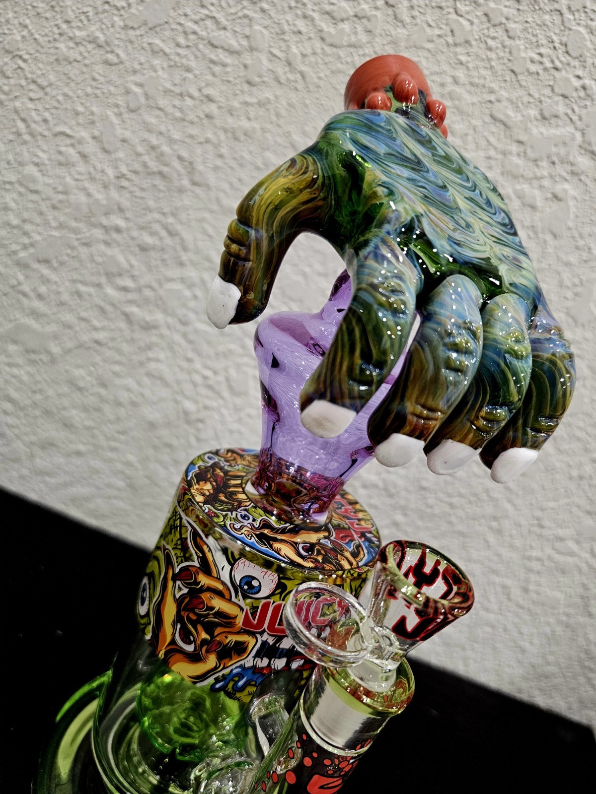 CHEECH GLASS x JUICY J Collab GIVE THE ZOMBIE A HAND LIMITED WATER PIPE/BONG/RIG