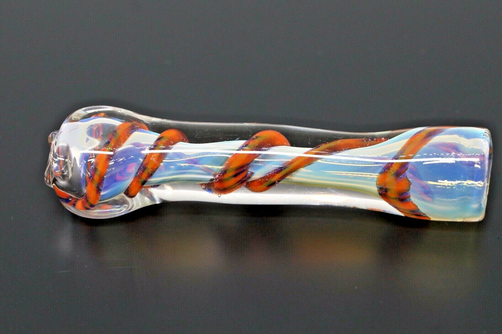 HEAVY HAND PIPE TOBACCO CHILLUM BOWL ART 1 USA 3” SMOKE BLOWN GLASS ONE HITTER