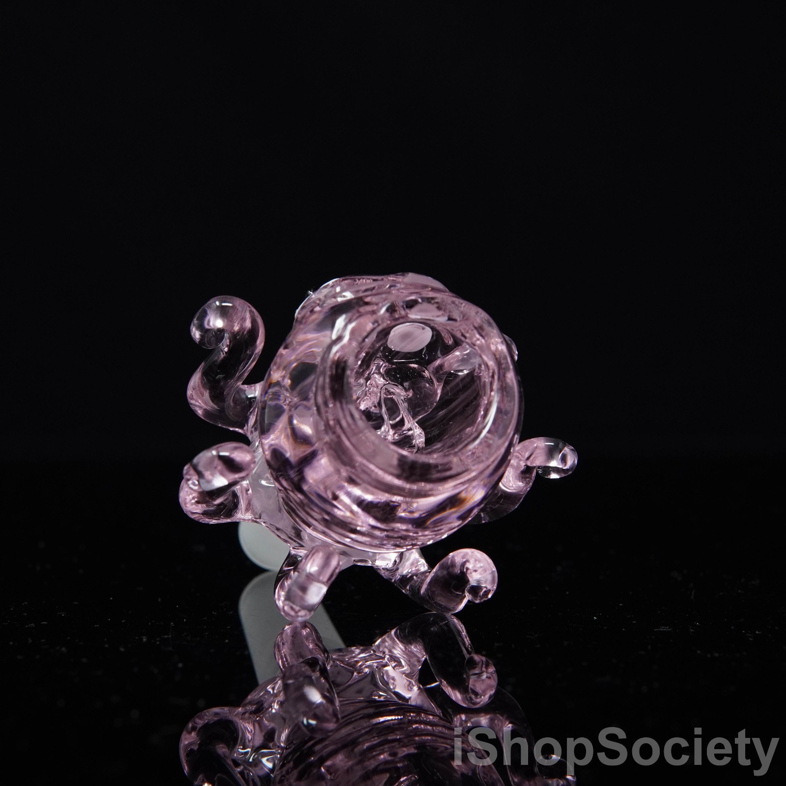 3&Prime; Octopus Glass Slide Bowl 14mm Water Pipe Hookah Head Piece Thick Bowl PINK