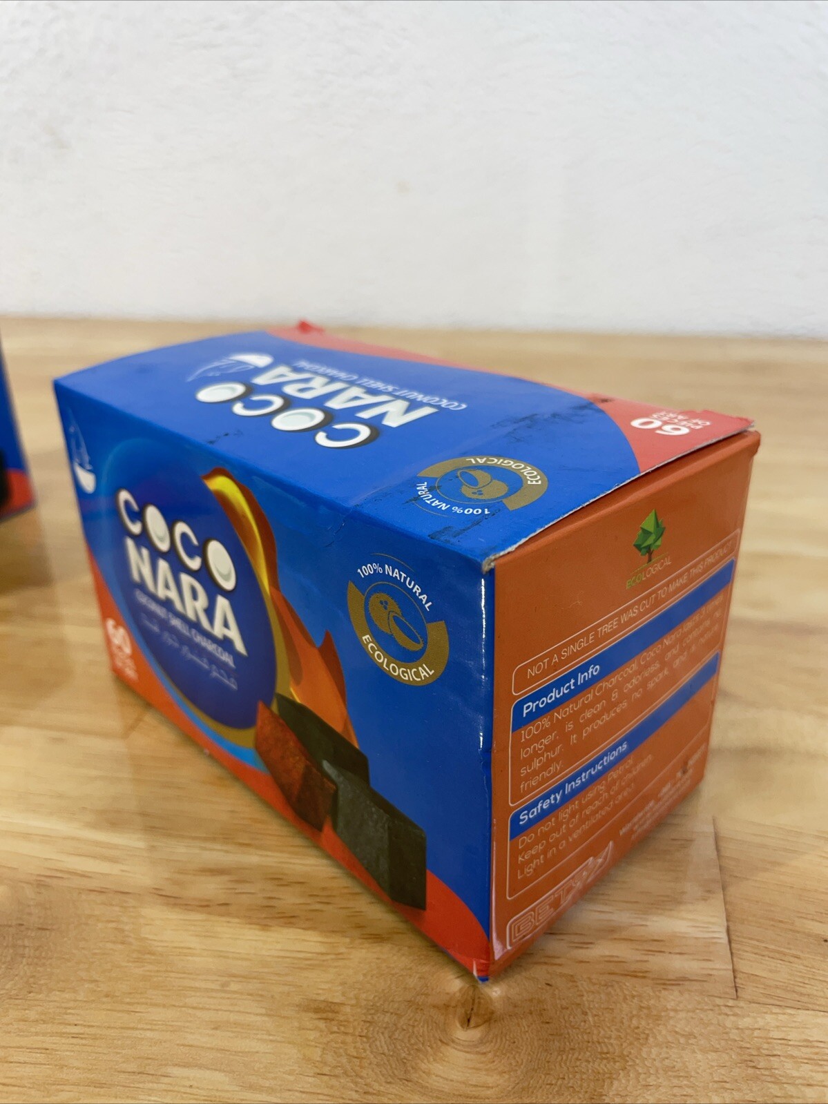Lot of 2 – 60 Cubes Coco Nara Cubic Coconut Shell Charcoal