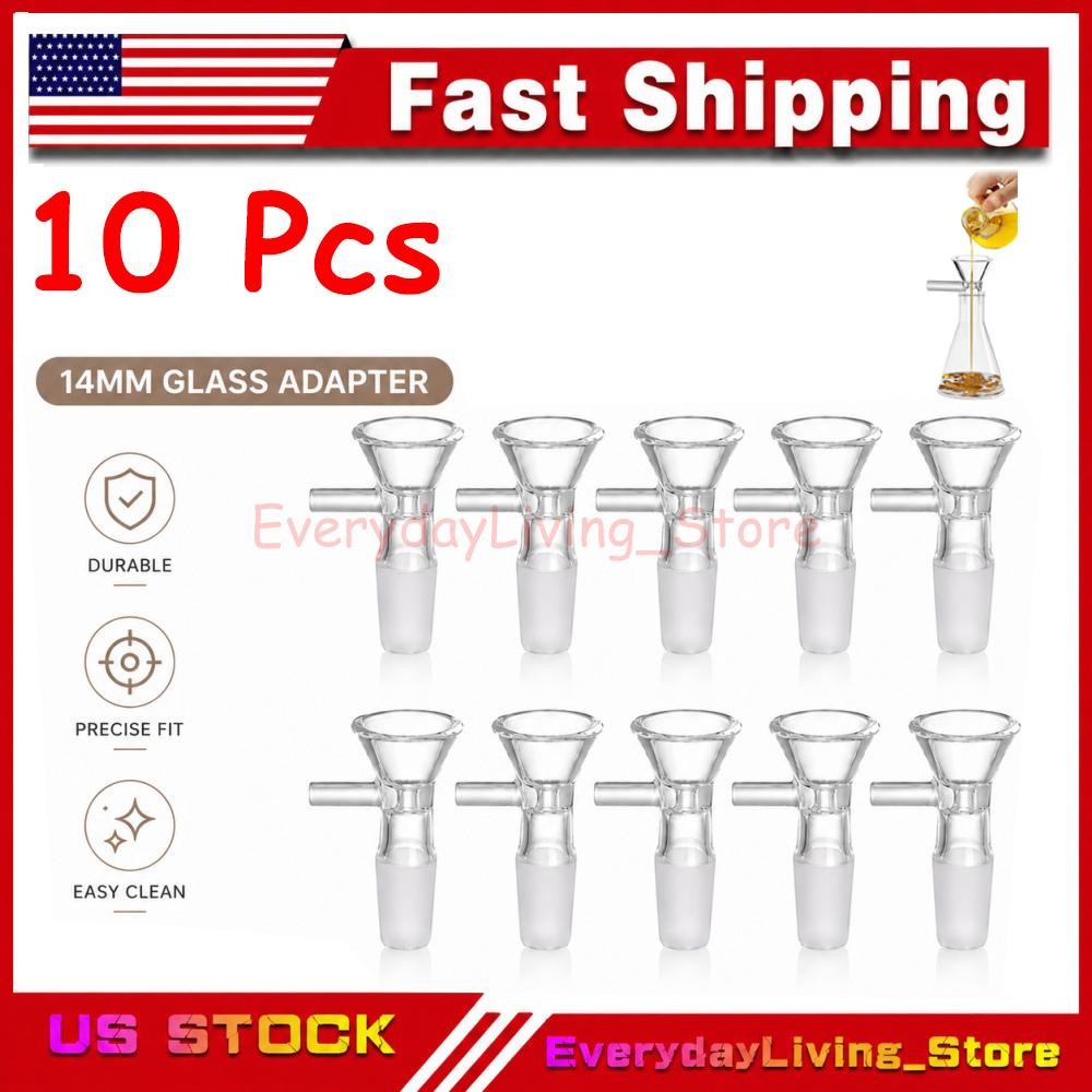 (10 PACK) 14MM Male Glass Bowl For Water Tobacco Pipe Bong Replacement Head US