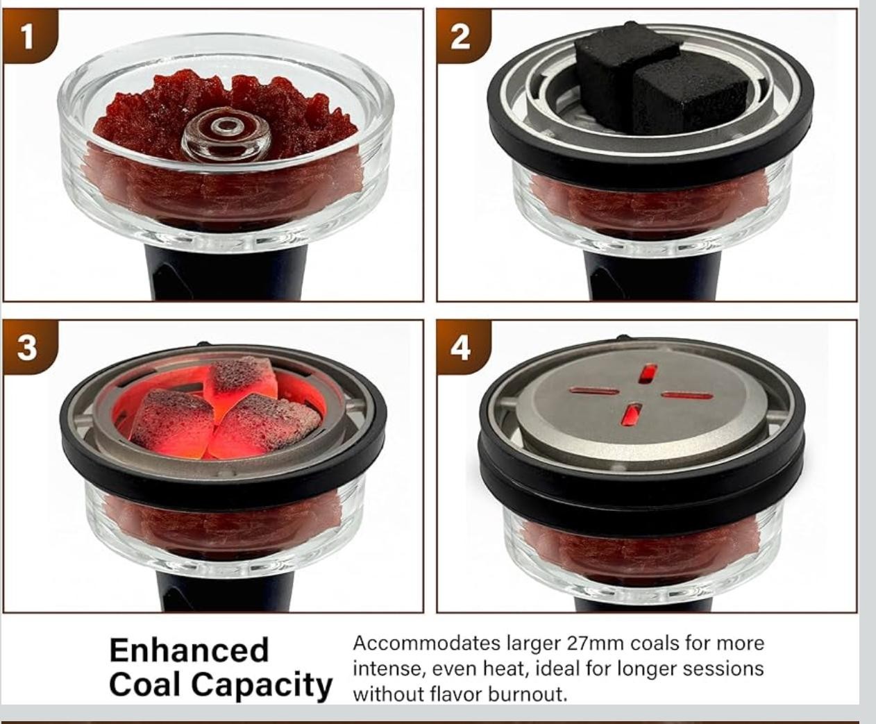 SZ Original Premium Hybrid Shisha Bowl – Glass & Aluminum + Heat Management Syst