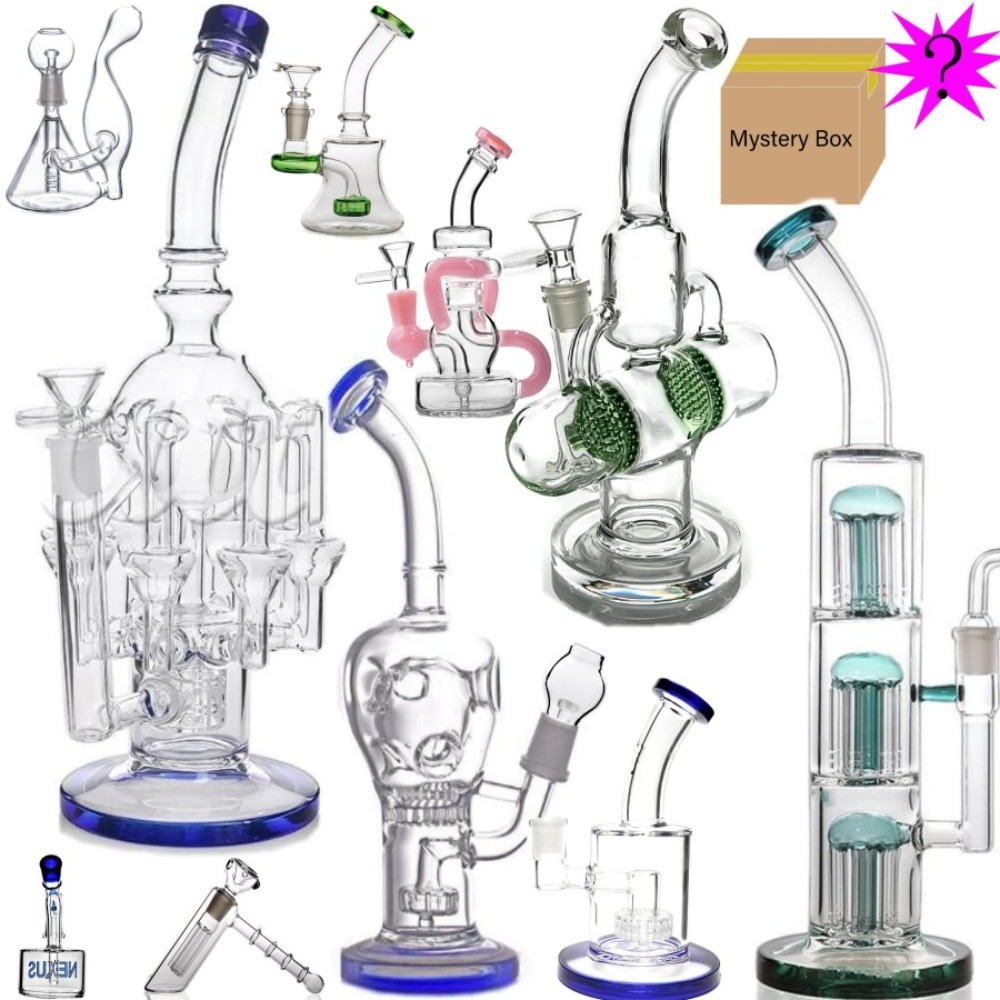 Blind Box Random Style Glass bong Water Pipe recycle rig Smoking Rig Hookah 1pcs