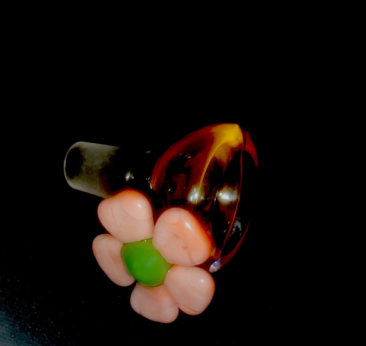 14MM Pink THICK Quality Glass FLOWER Double Thick Bowl Pipe Made TEXAS