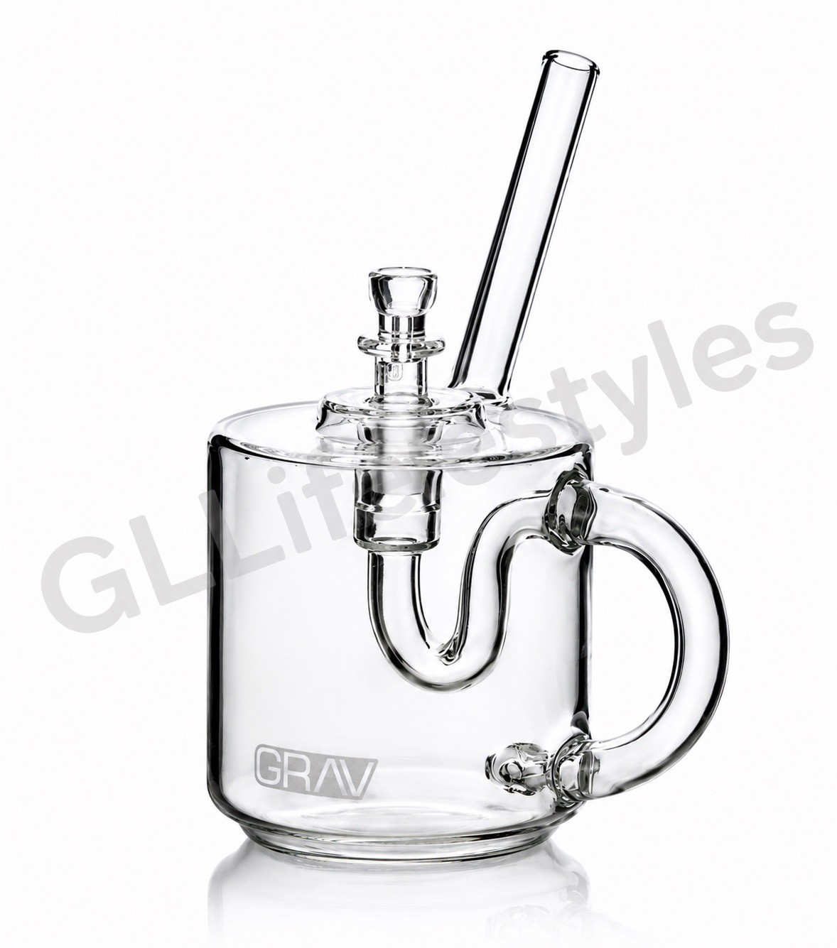 Grav® Coffee Cup Mug BUBBLER, Water Pipe,Borosilicate Glass, Authorized Dealer,C