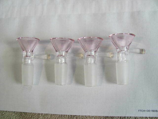 Lot Of 8 Glass Bowl Funnel Slide For Tobacco Smoking Water Pipe Bong 14mm