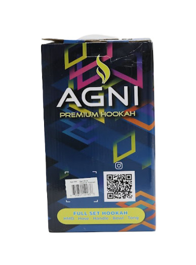 AGNI Hookah Rock Premium Glass Handle with LED – SILVER | Full Set | Free Shipp