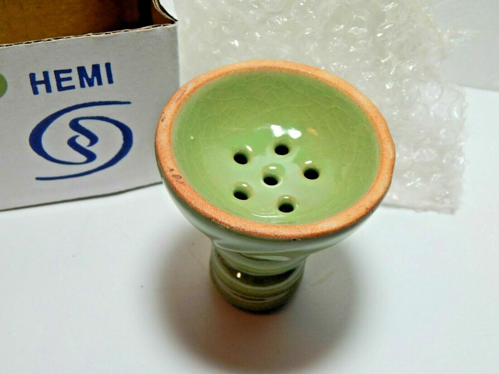 Social Smoke Hookah / Shisha Hemi Bowl / Head Clay Green
