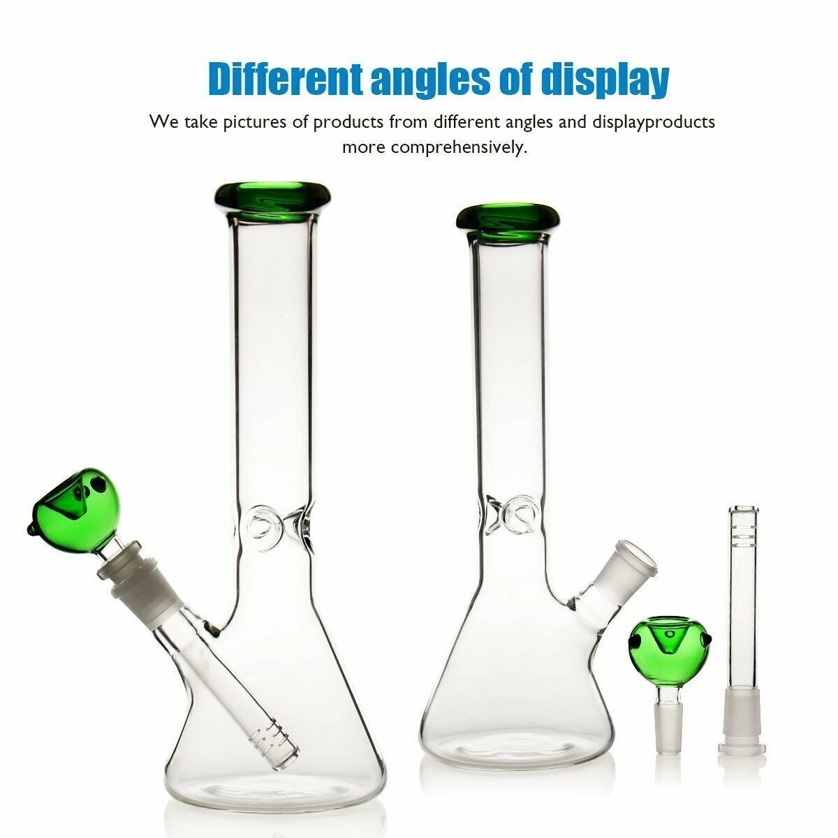 Heavy Glass Bong 10 inch Water Pipe Smoking Bong Beaker+14mm Bowl hookah US