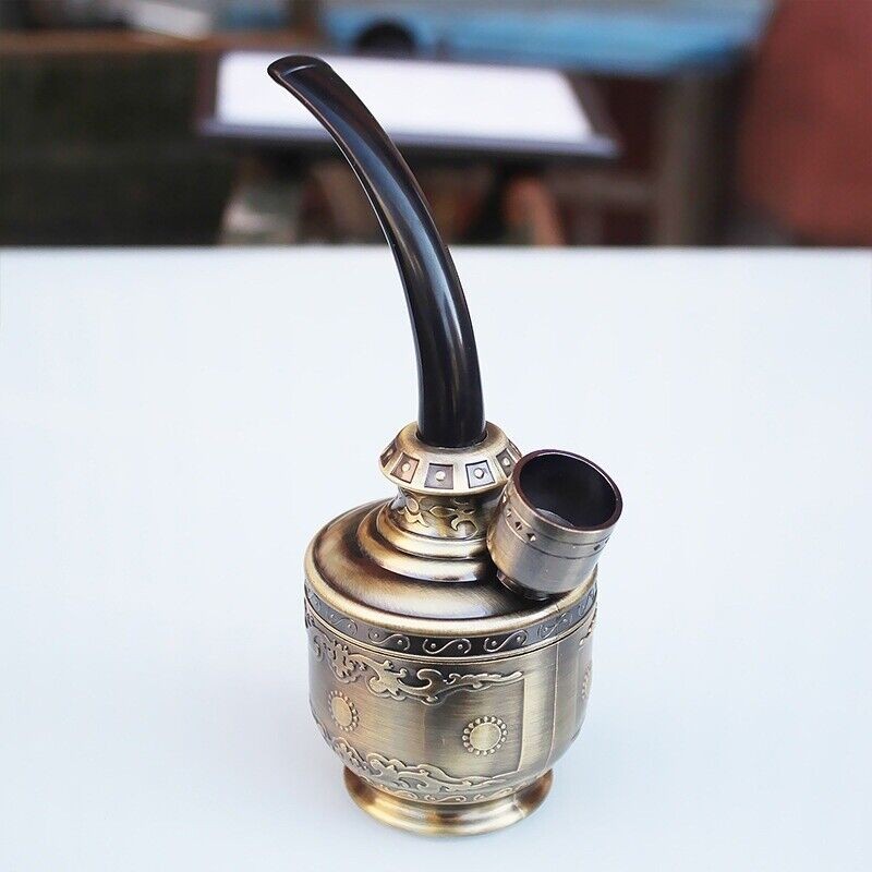 Mini Bong Herb Smoke Pipe Tobacco Smoke Hookah Shisha Nargila Bronze Chic