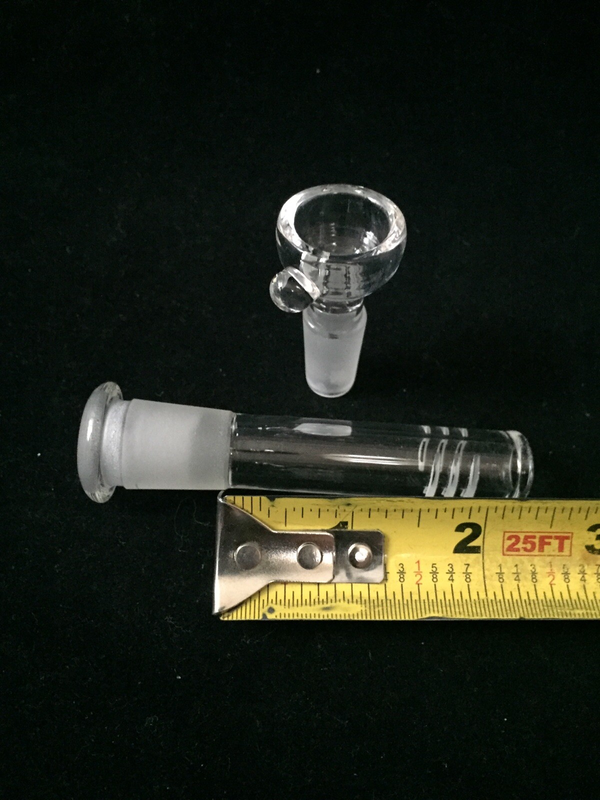 2.5 Inch Hookah Water Smoking Pipe Glass Downstem with 14mm male bowl piece