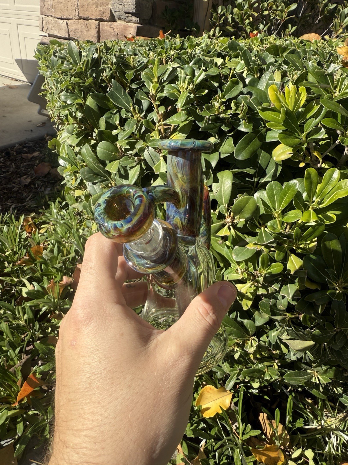 2K Glassworks Heady USA Made Water Pipe 7 Inch Hand Blown Set