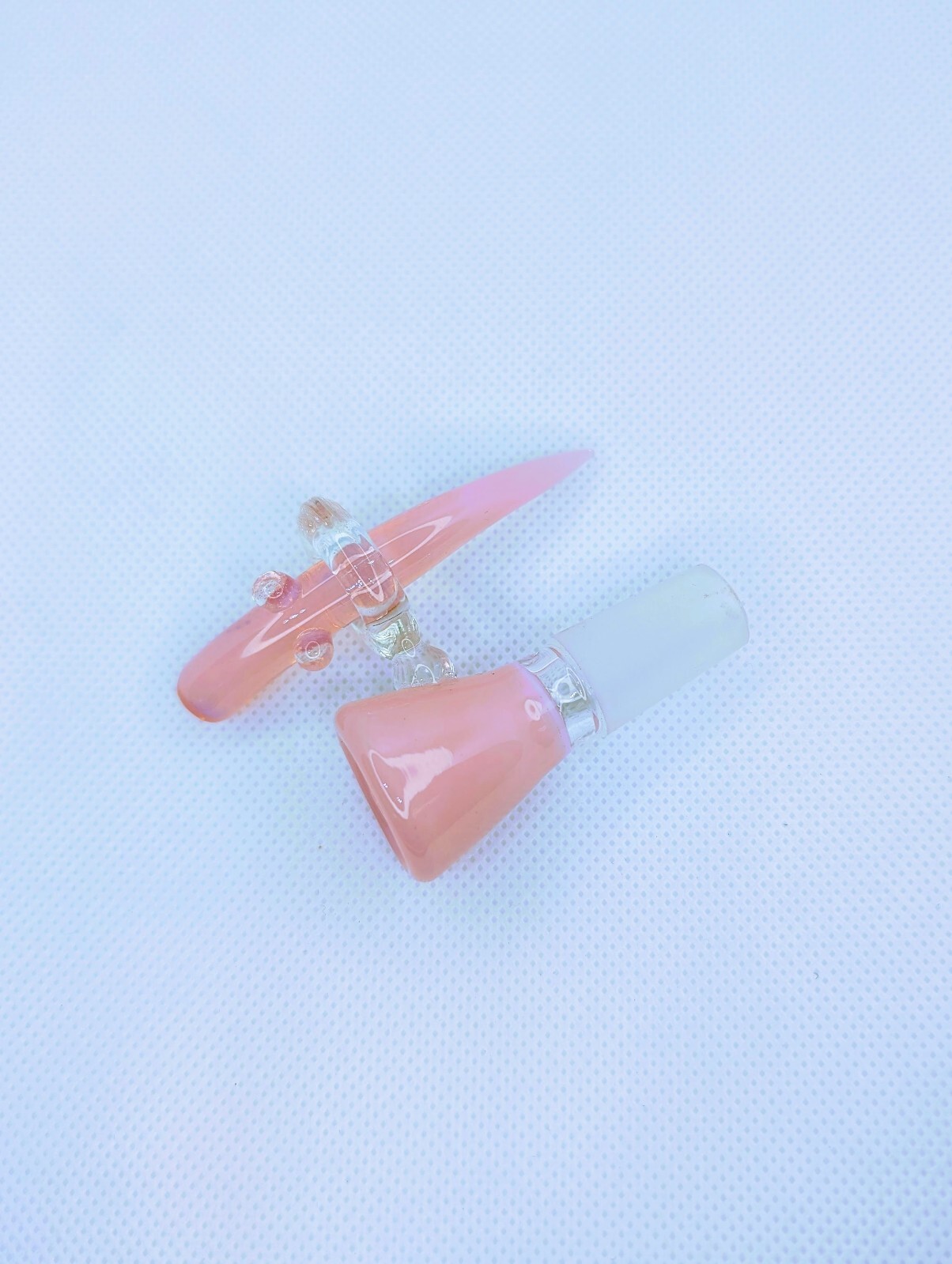 3&Prime; Pink 2 In 1 Integrated Screen Bowl Poker Cleaner 14mm Slide Bong Hookah Pipe