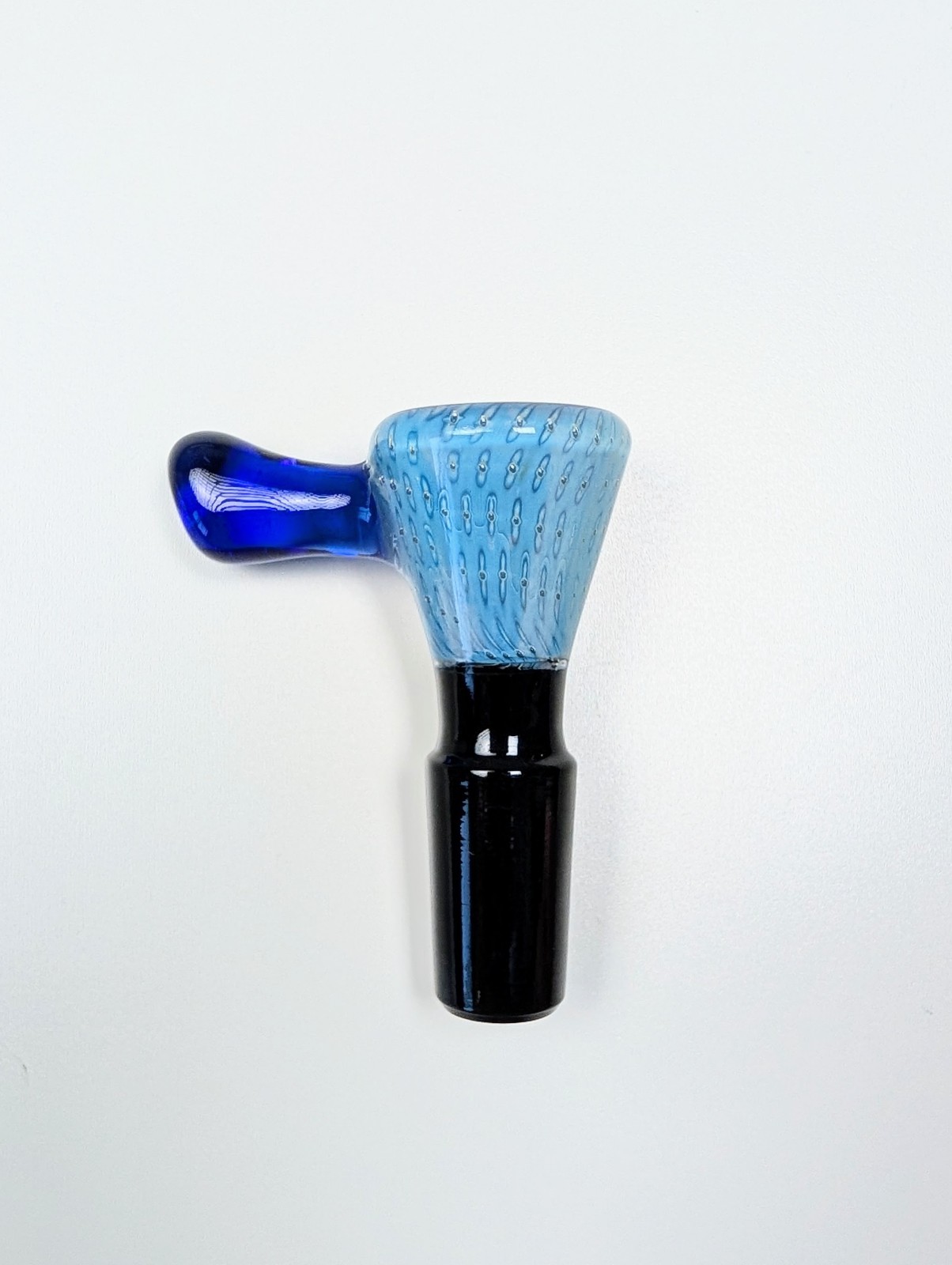 14mm Blue Bubble Trap Premium Quality Glass Bowl Slide Bong Water Pipe Hookah
