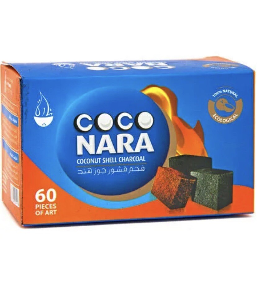 2 PACK – 60 Cubes Coco Nara Cubic Coconut Shell Charcoal Hookah Incence