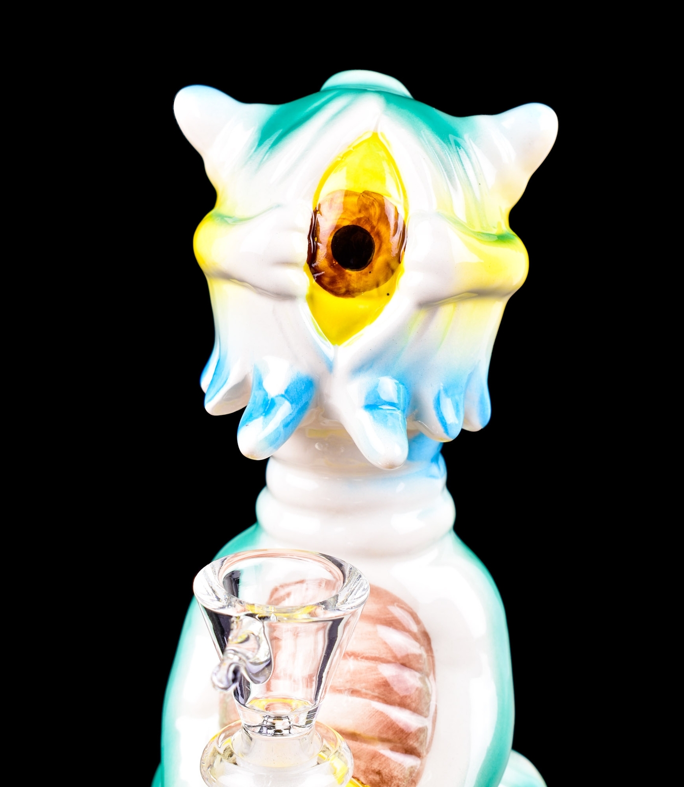 7&Prime; INCH ALIEN Eyed Bong CUTE Ceramic Water Pipe Hookah Halloween Special *USA*