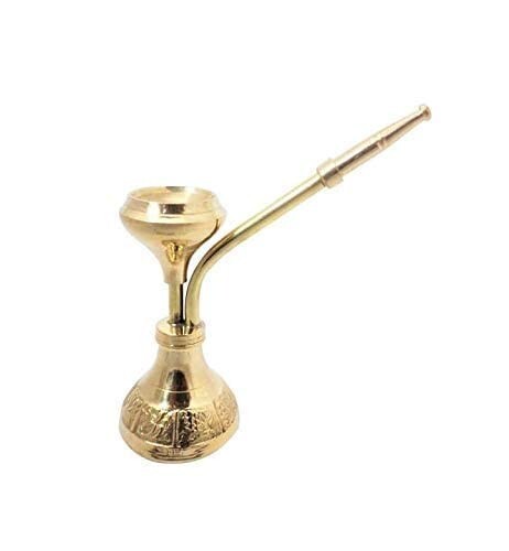Home Decoration Pure Brass Hand Hookah Showpiece (Small, 5 Inch) Antique Piece