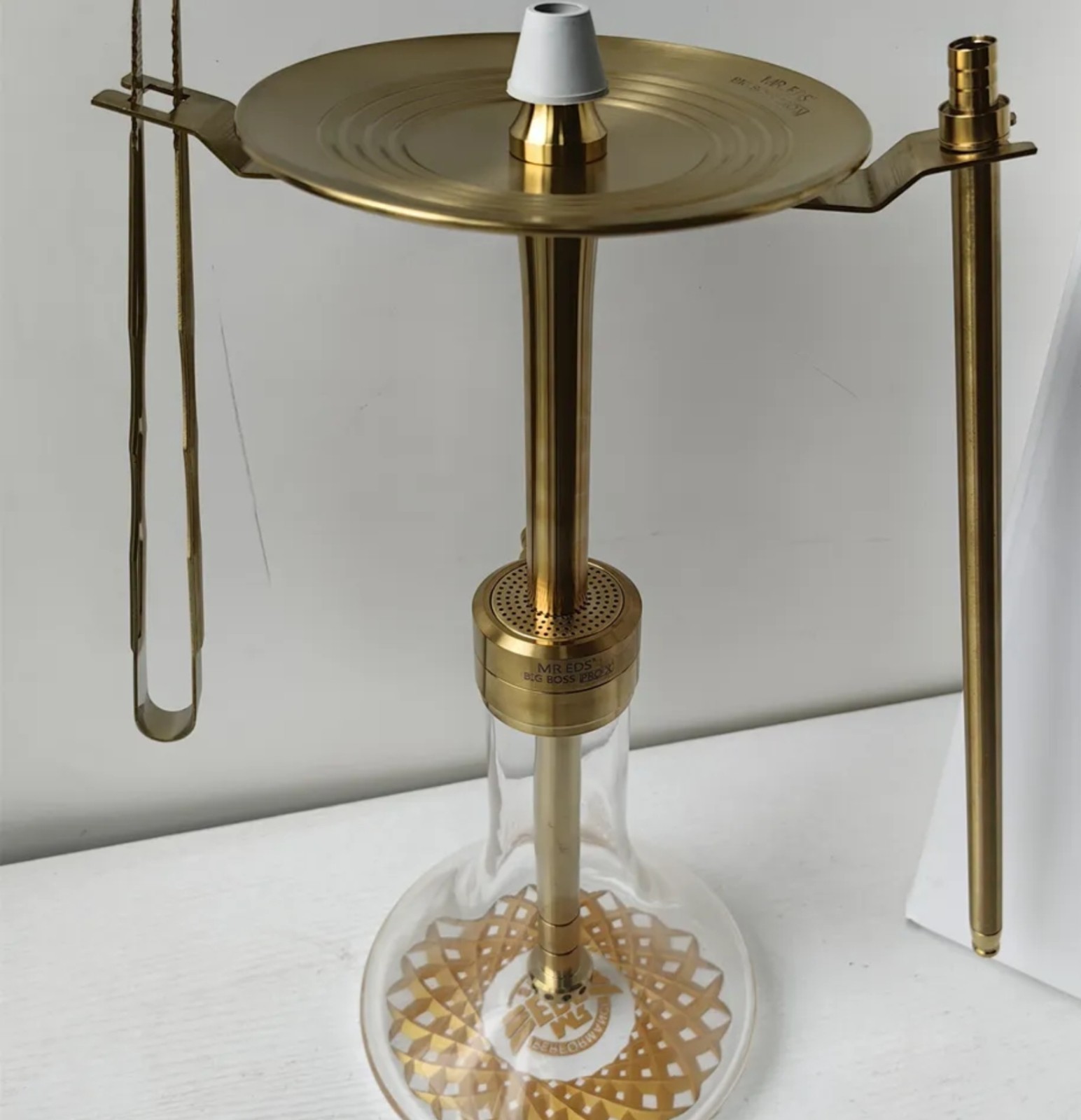 Premium Turkish Style Hookah Set –Gold Stainless Steel Shisha