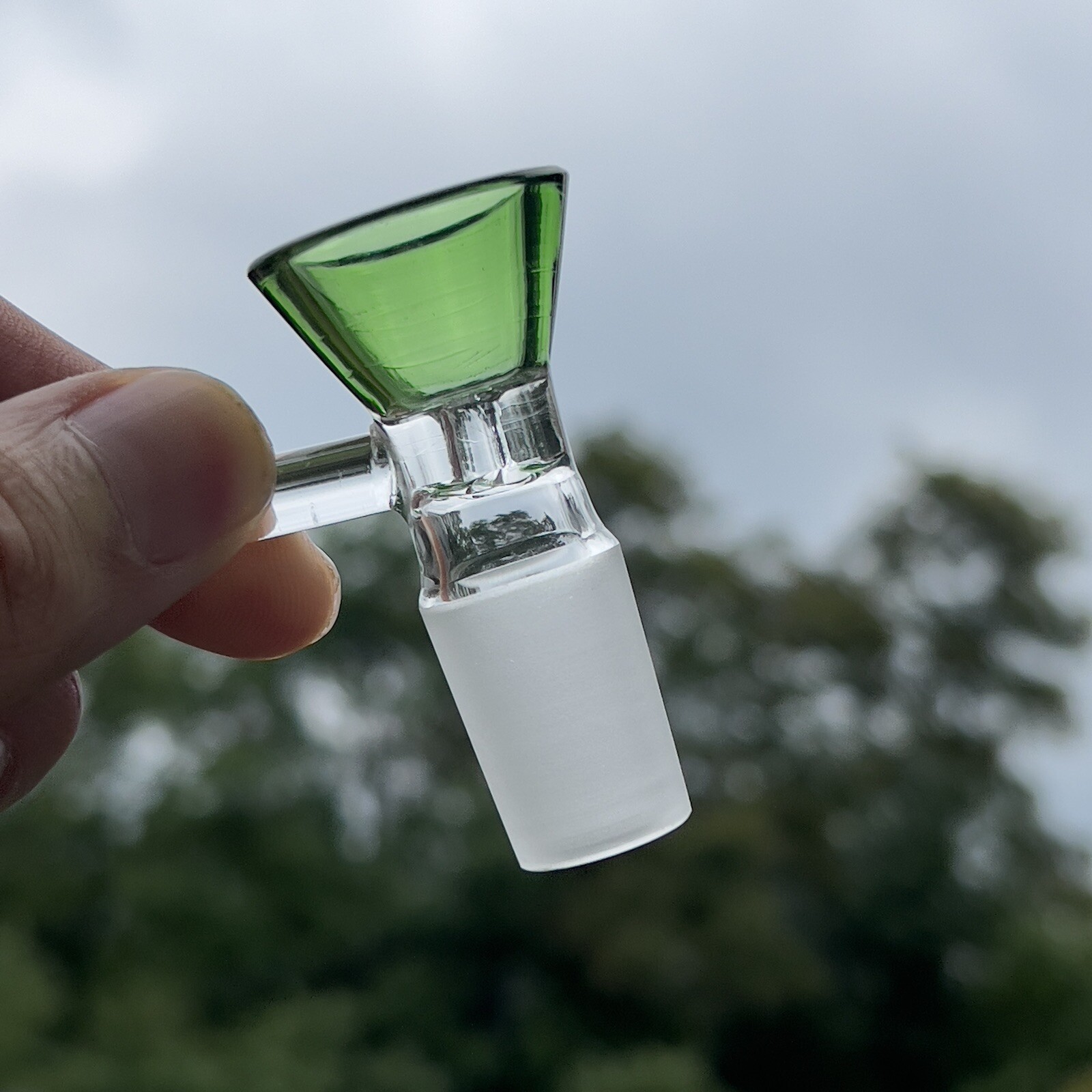 Male 18mm Glass Slide Bowl for Hookah, Bong & Water Pipe – Green
