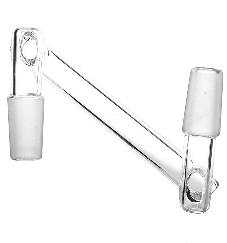 18mm Male to 18mm Male Side Extender Glass Adapter Drop Down for Bong