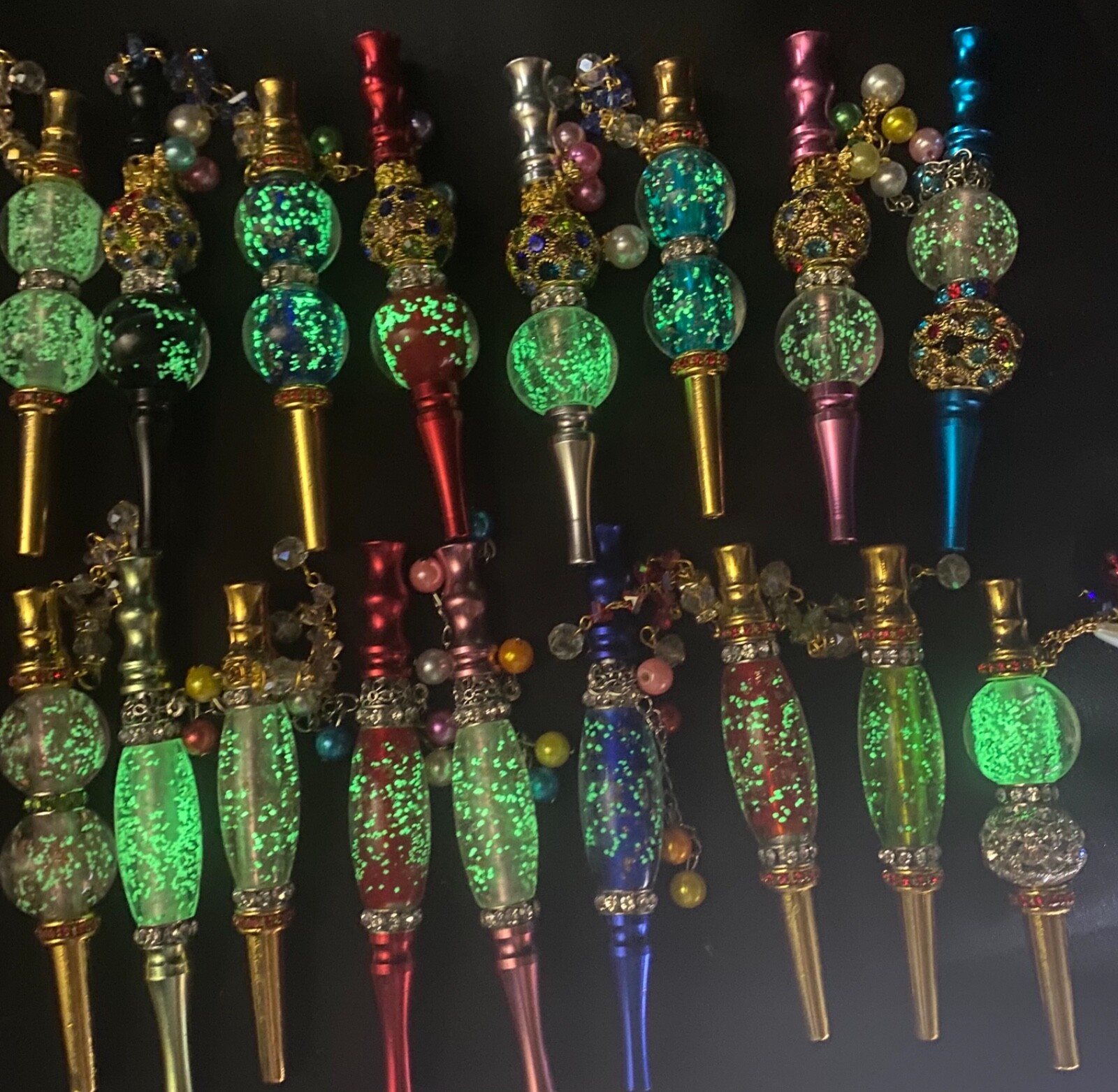 Stylish Metal luxury Glow in the dark hookah mouth tips, Shisha hookah tip, 1pc