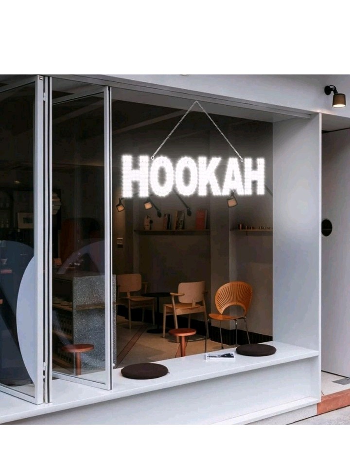 40” x10&Prime; Large LED HOOKAH Signs set for Smoke Shops Super Bright Unique Design