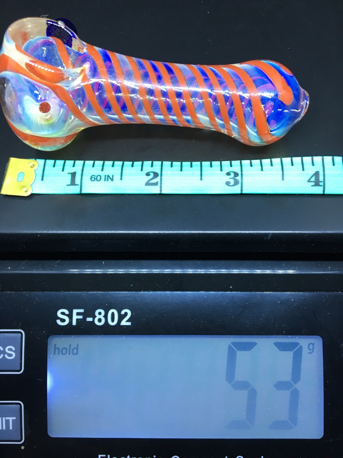USA 3.5” HEAVY THICK BLOWN GLASS BOWL HAND PIPE SPOON SWIRL MINI PIPA TOBACCO OG