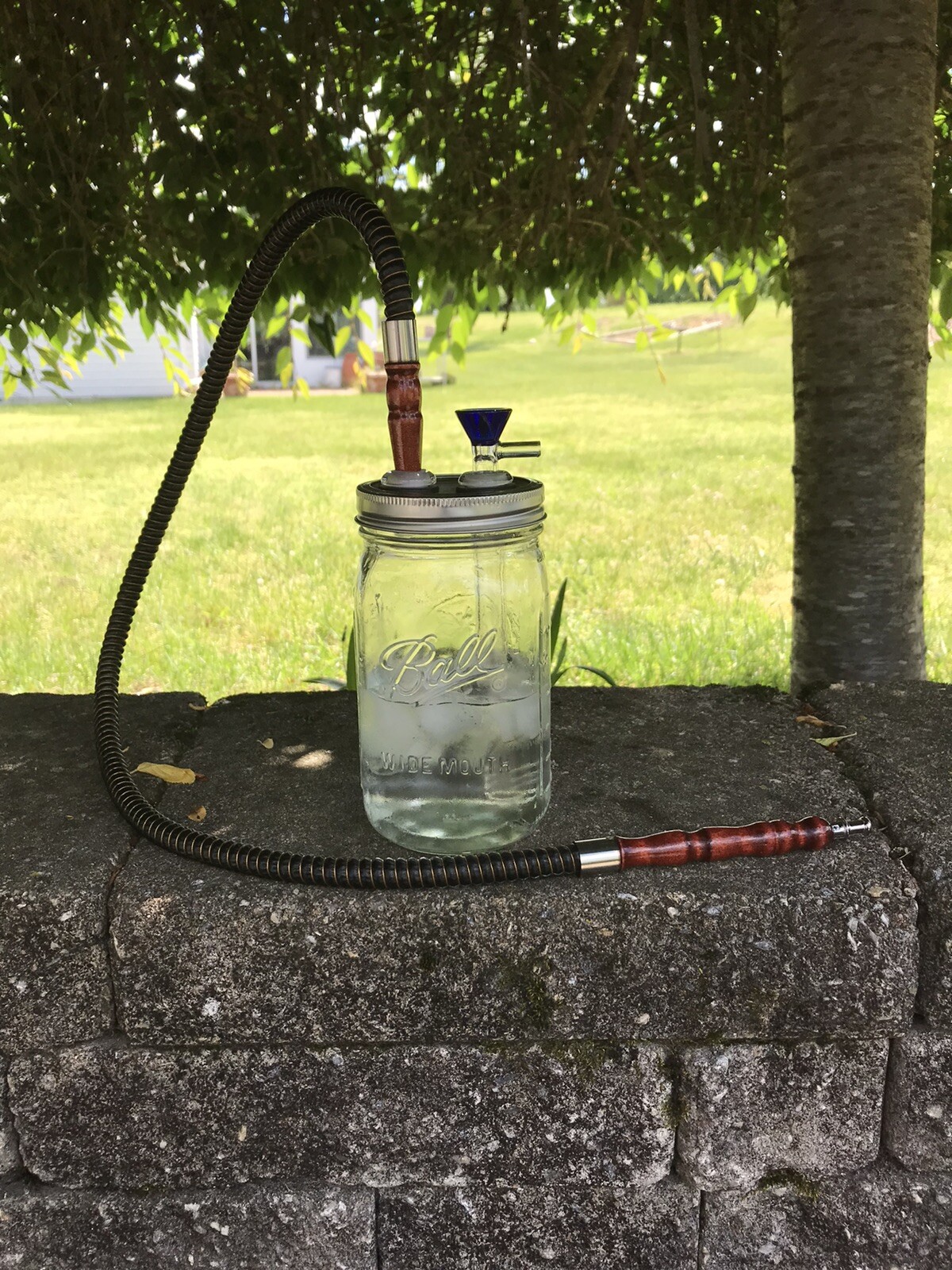 DIY Mason Jar Hookah Kit Bong Water Pipe Bubbler Tobacco NO JAR INCLUDED 32oz