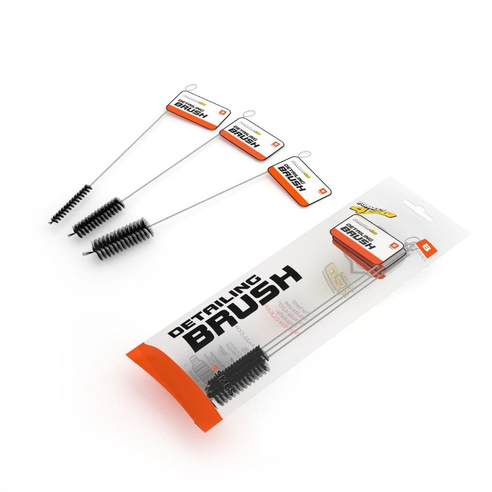 Formula 420 Detailing Brush Set of 3 Glass Pipe Cleaner Cleaning Raw Spoon Hand