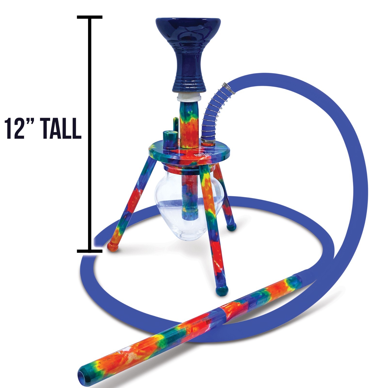 12&Prime; Mini Spider Print Psychedelic in Carrying Bag BYO Hookah Shisha Travel