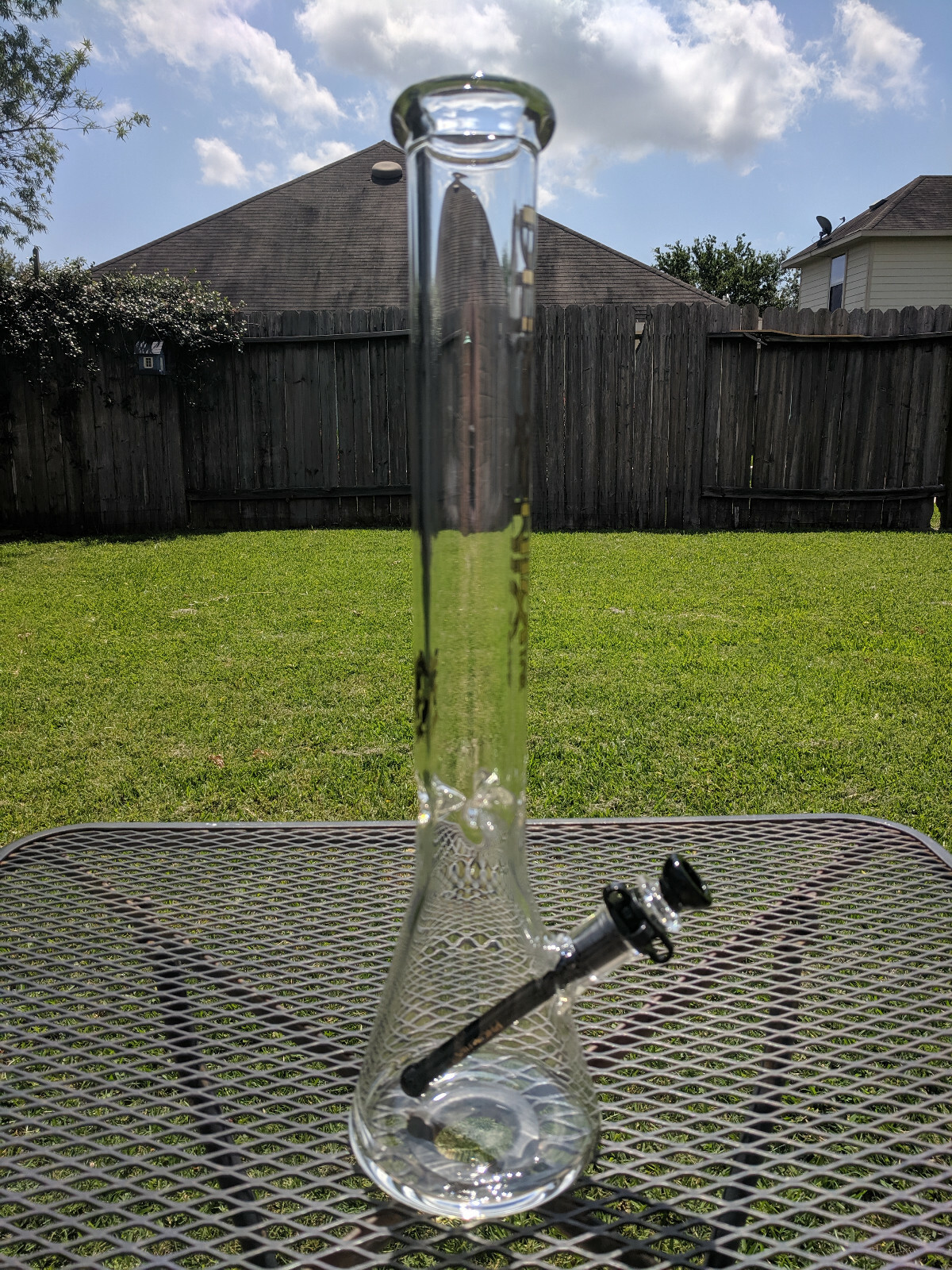 Phoenix Star – 18&Prime; Inch (XL) Glass Beaker Water Pipe Bong – 14mm – Black