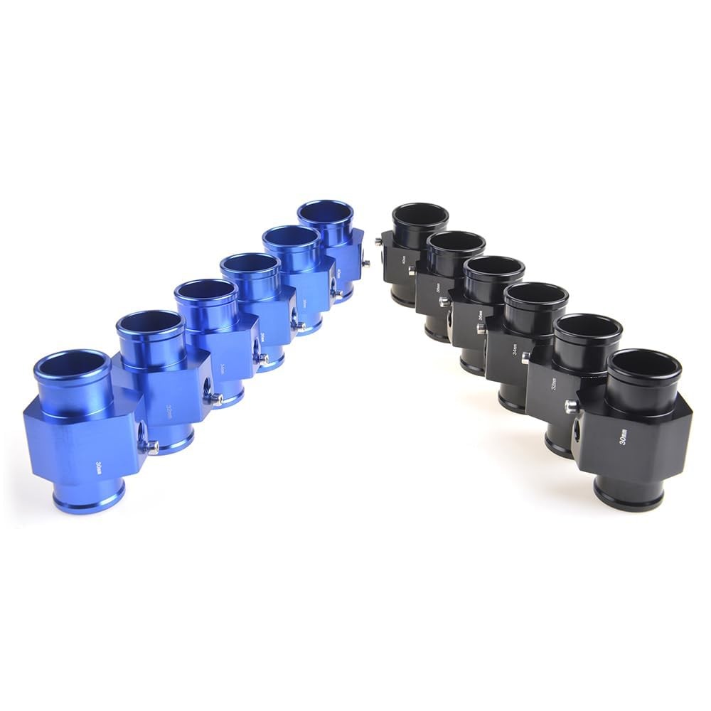 ZHSYMX 32mm Black Aluminum Water Temp Joint Pipe Sensor Adapter