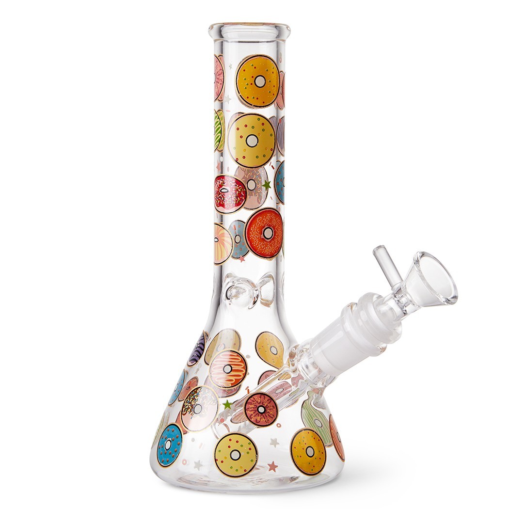 7.8&Prime; Donut Fluorescent Glass Bong Glass Water Pipe Smoking Tobacco Beaker 14MM