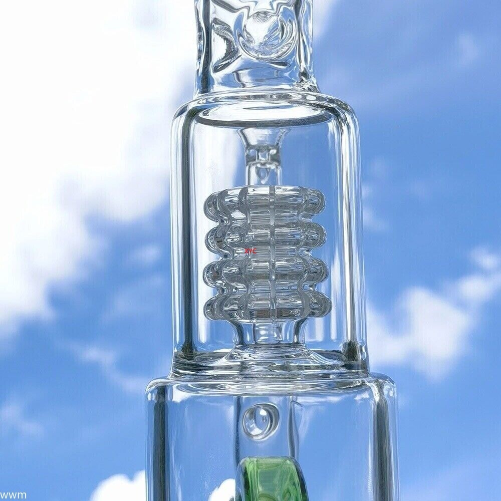 15 Inch Honeycomb Percolator Glass Bong Water Pipe Hookah Bubbler Smoking Pipe