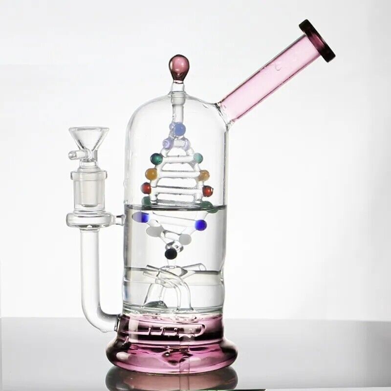 New Glass Gene Tornado Bong Recycler Water Pipe Percolator Bubbler Pyrex Hookah