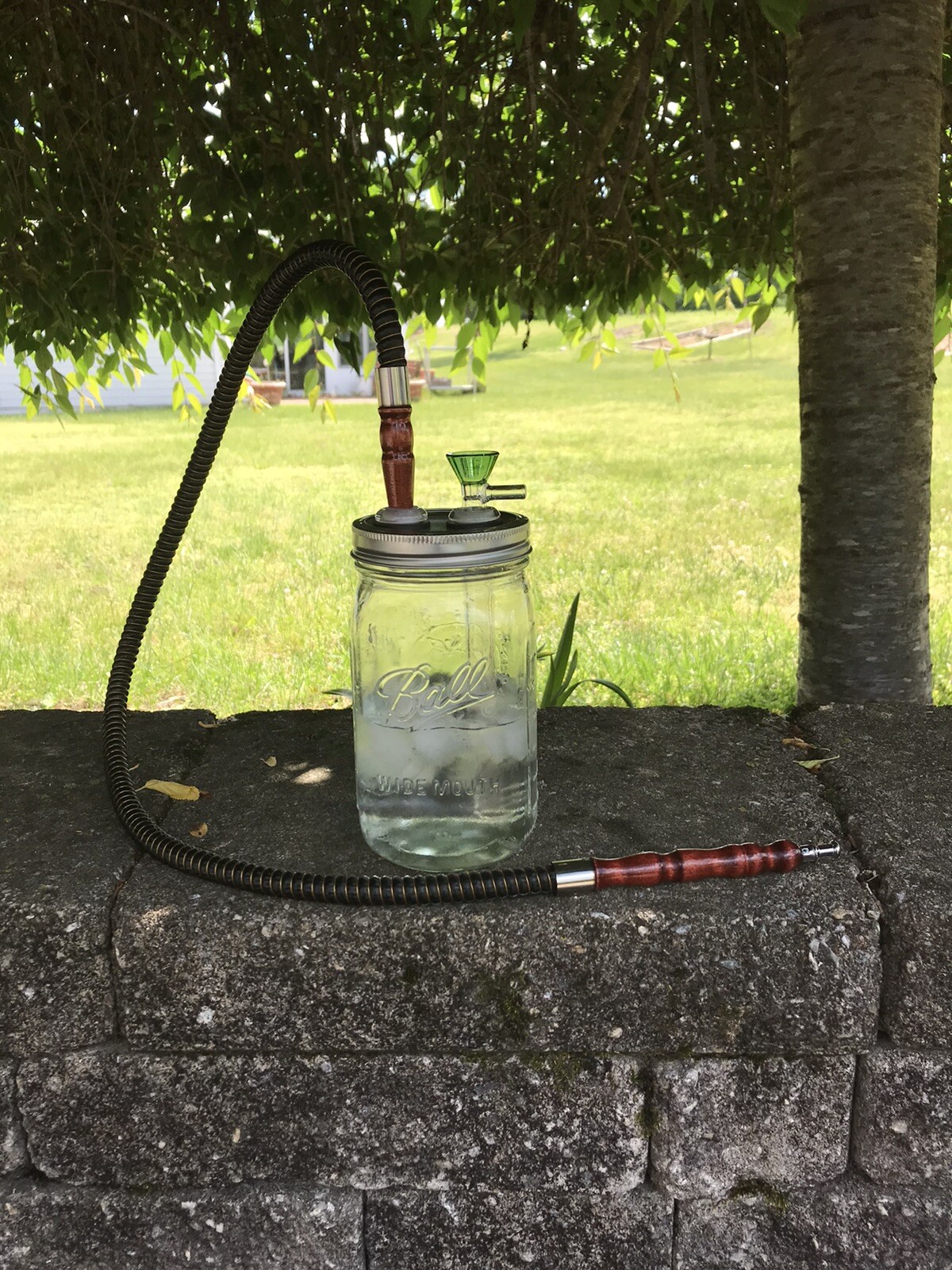 DIY Mason Jar Hookah Kit Bong Water Pipe Bubbler Tobacco NO JAR INCLUDED 32oz