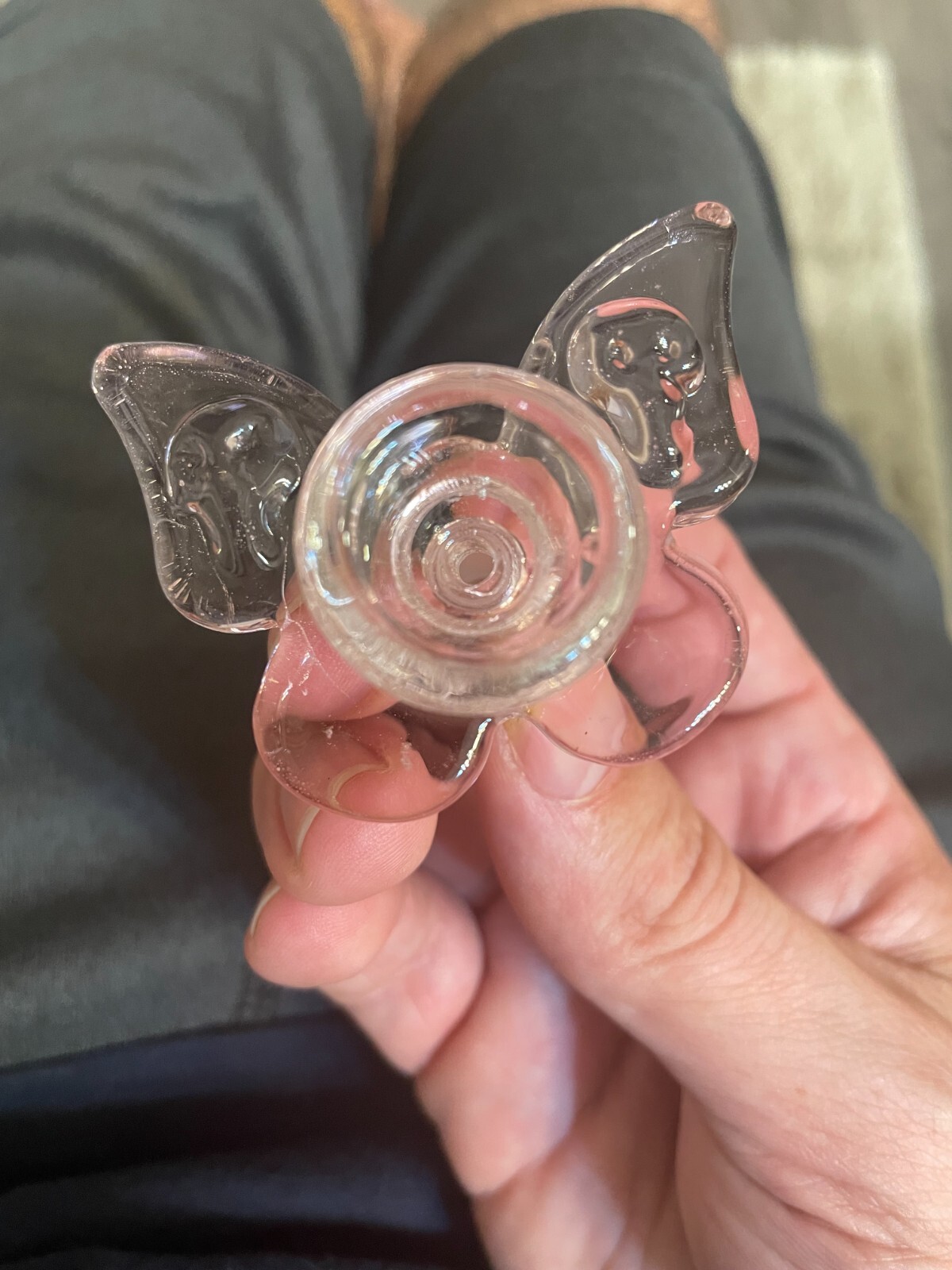 18MM Slide Bowl For Bong Pink Butterfly 18mm Bowl