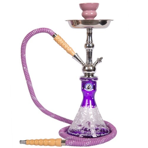 100% Authentic Starbuzz Unicus Hookah 17&Prime; Table Top Hookah Complete Set- Purple