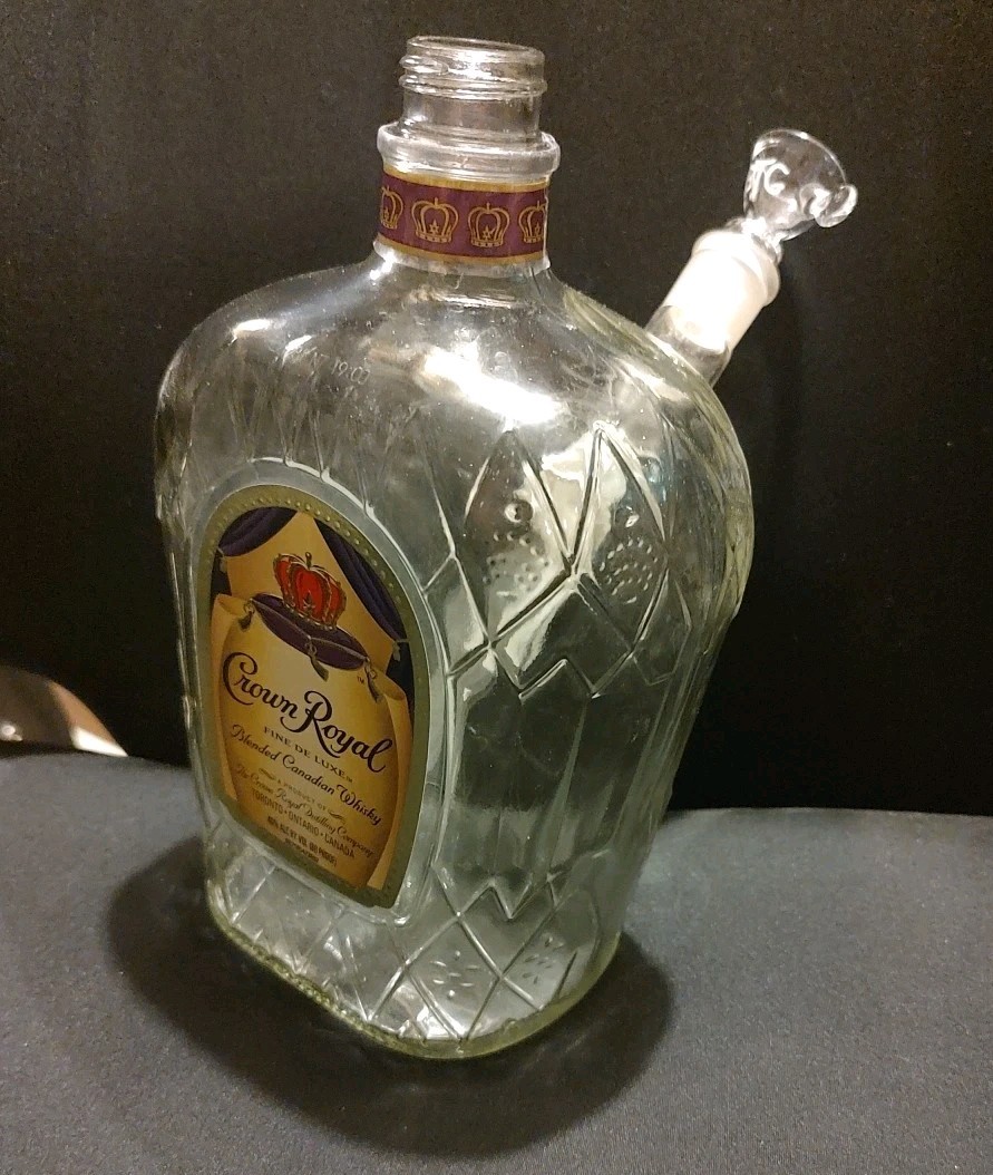 Liquor Bottle Bong: Crown Royal