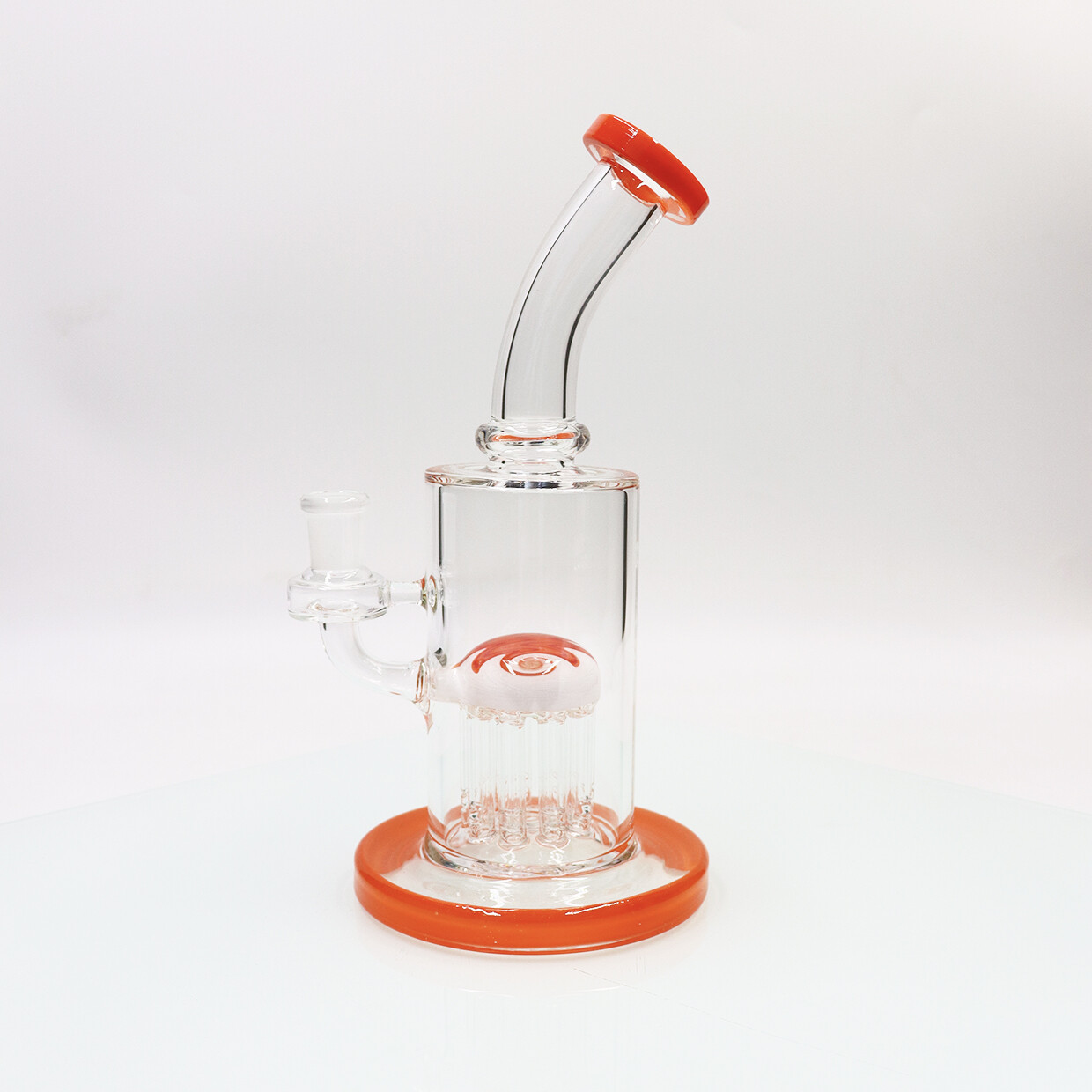 9.5inch Wigwag Tree Perc Glass Bong Waterpipe Rig With Bowl US Orange color