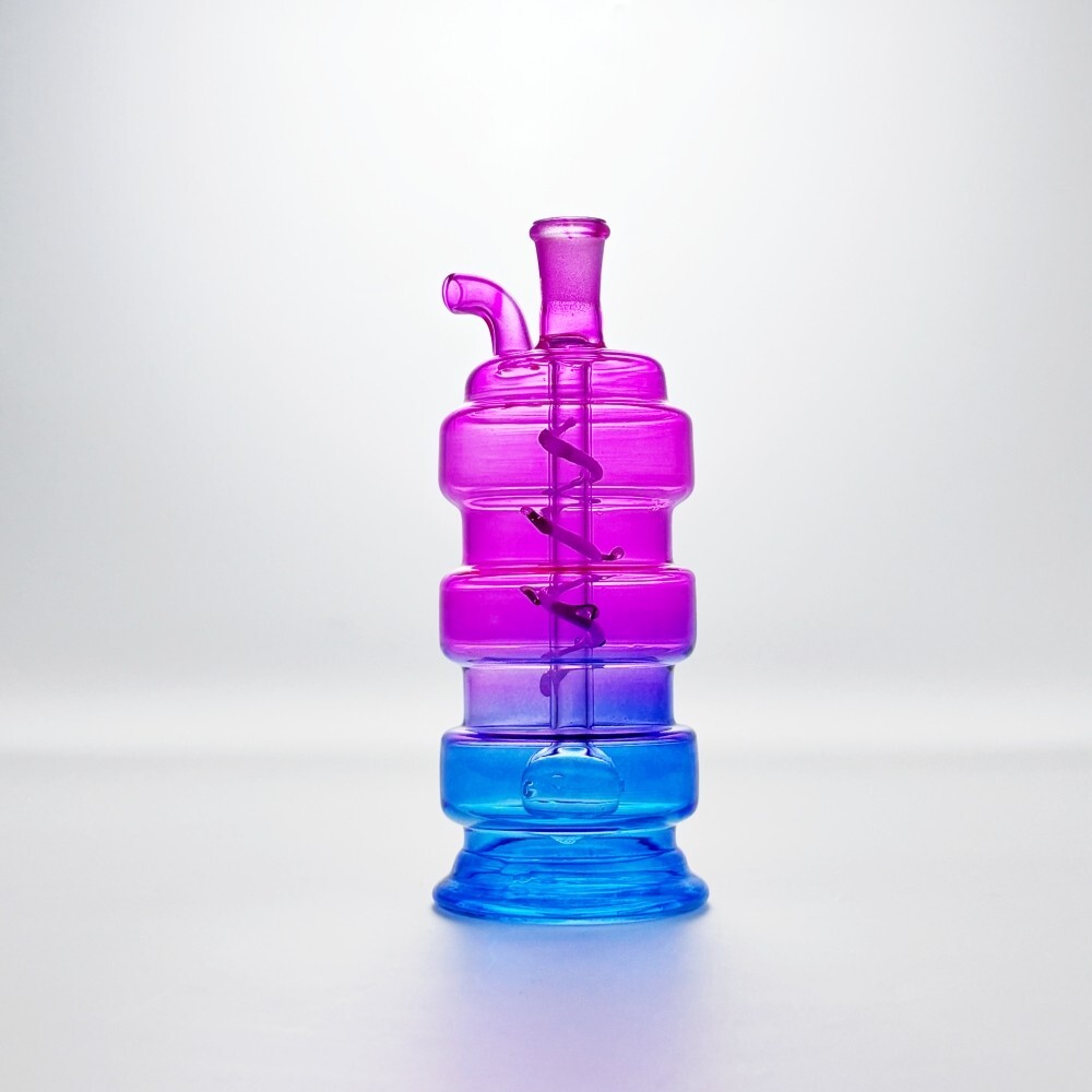 4.7&Prime; Colorful Glass Bong Smoking Water Pipe Portable Hookah Bubbler W/Tool Box
