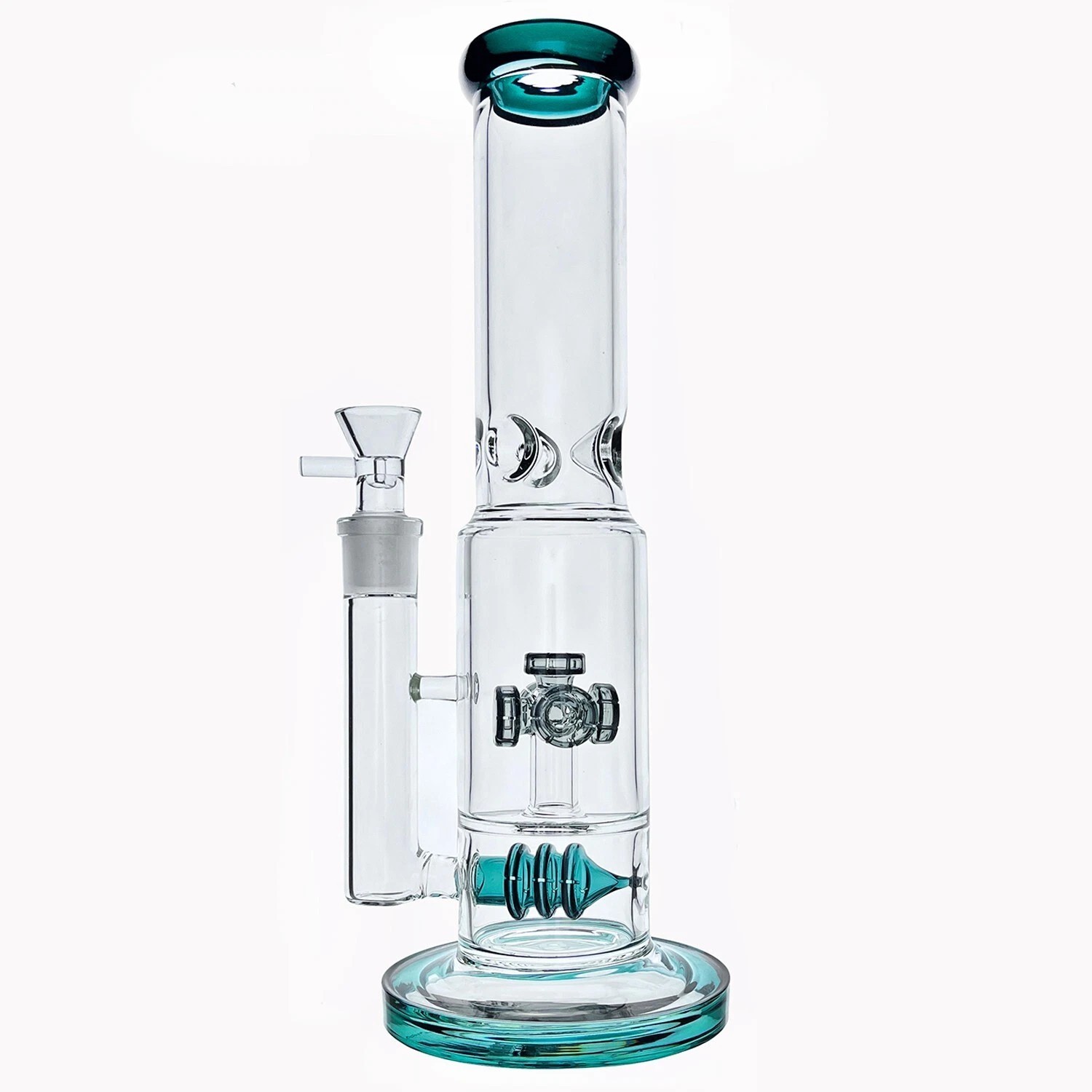 13&Prime; Heavy Glass Bong Percolate Bongs Smoking Hookah Water Pipe 14mm bowl