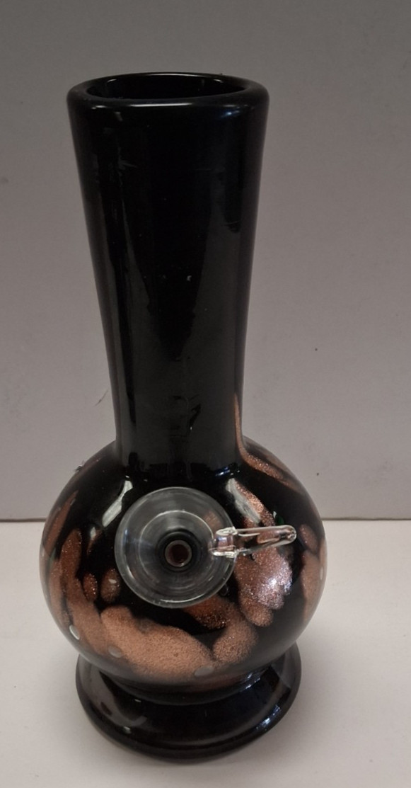 6.25&Prime; HEAVY SOFT GLASS WATER PIPE BONG HOOKAH BUBBLE PULL BOWL CARB BLACK GO 227