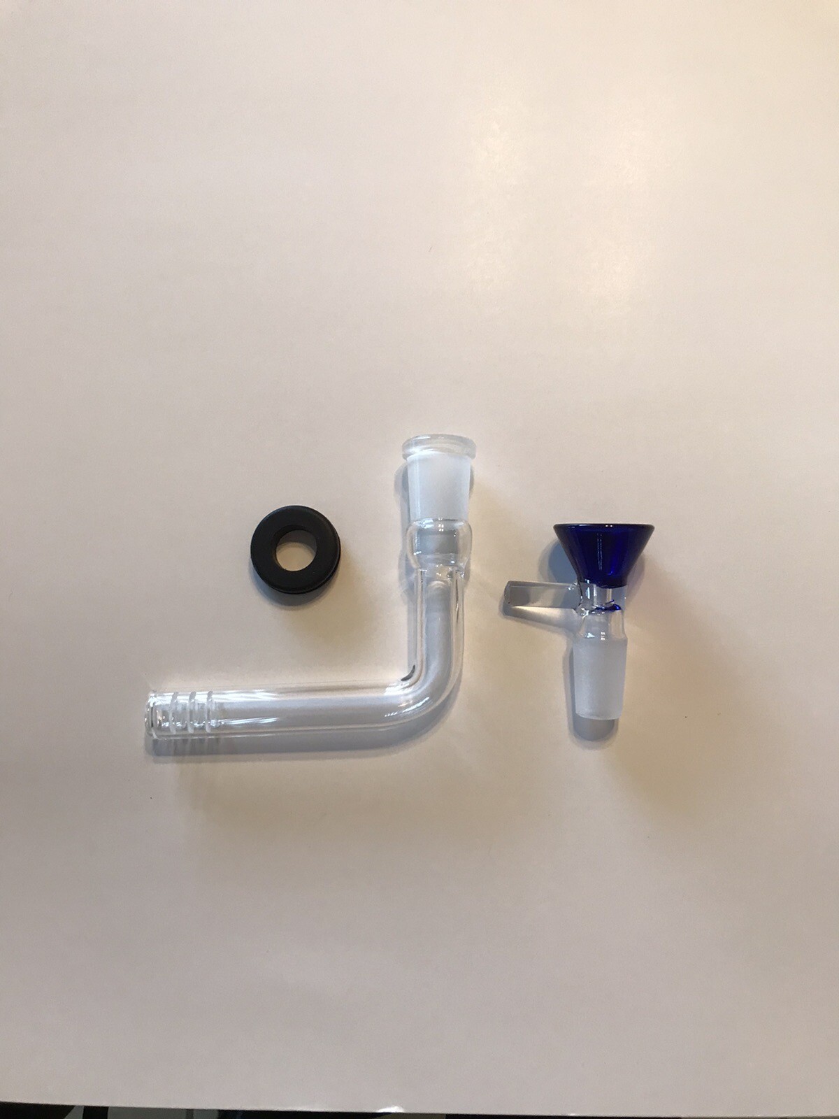 Lstem Curved Glass 14mm 90 Degree Downstem Bong WaterPipe Bubbler Grommet Bowl