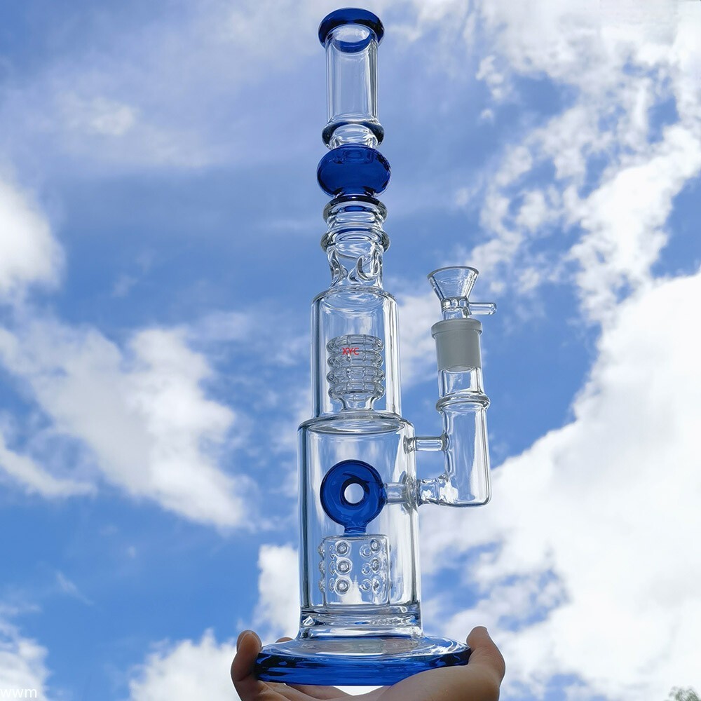 15 Inch Glass Bong Percolator Smoking Water Pipe Hookah Hand Pipe Shisha Bongs