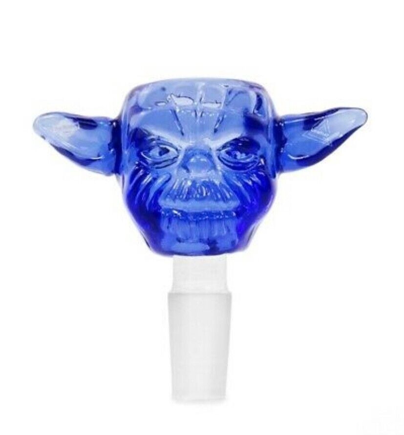 Primium 14mm Thick Glass Blue Yoda Bong Bowl for Water Filter Glass Bong