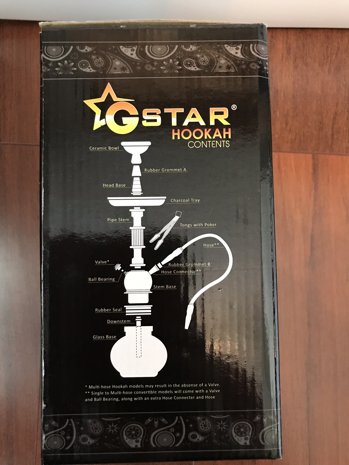 G Star 11&Prime; Personal Hookah Set Ninja Black New In Box!!