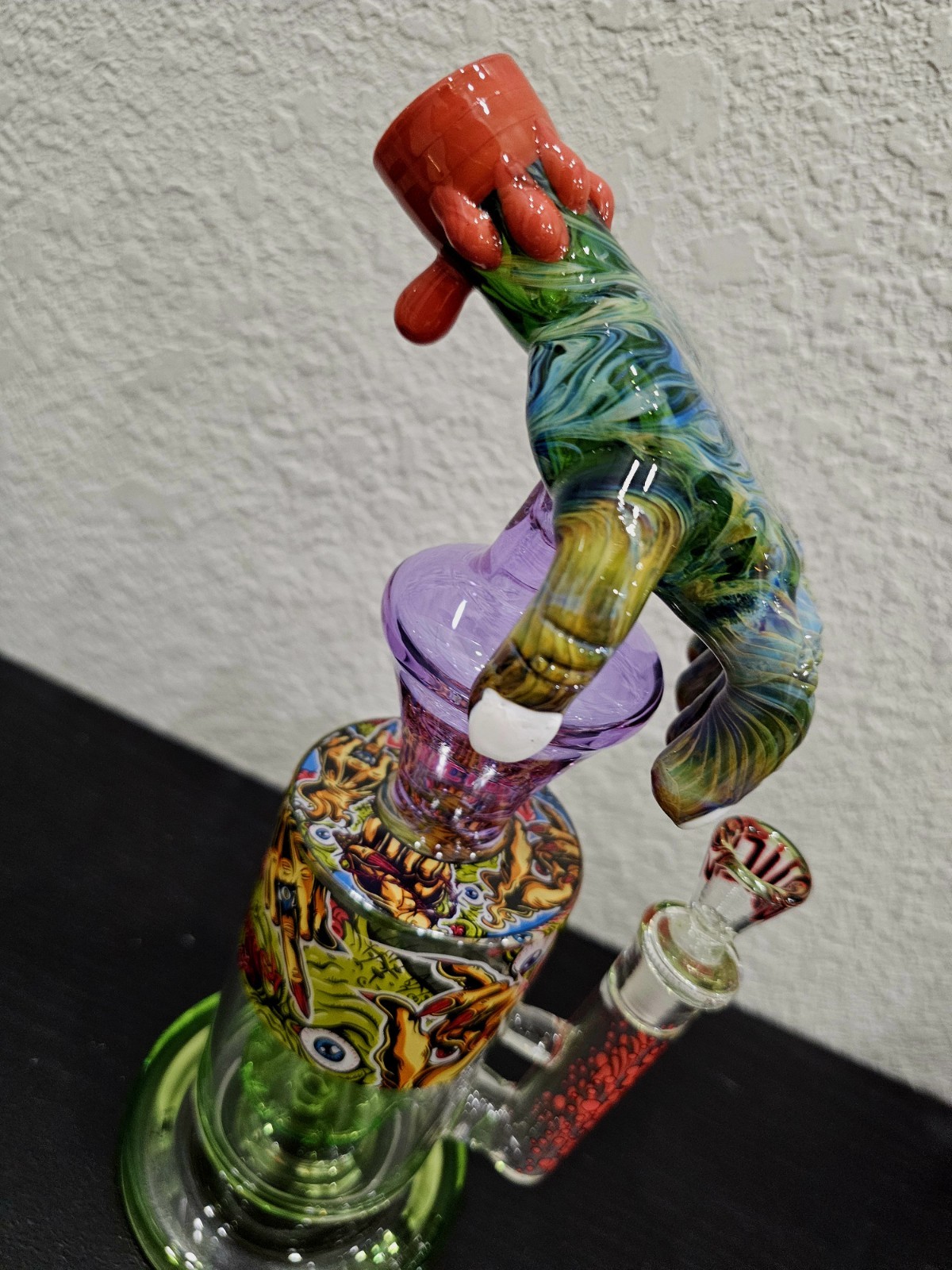 CHEECH GLASS x JUICY J Collab GIVE THE ZOMBIE A HAND LIMITED WATER PIPE/BONG/RIG